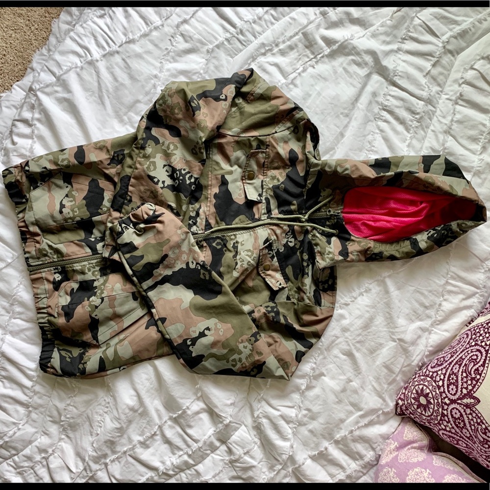 Volcom camouflage rain jacket